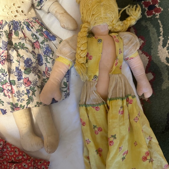 Vintage Handmade Rag Dolls Set - Picture 5 of 11